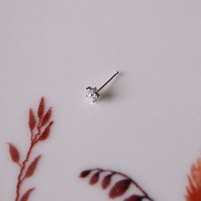 Heppii 925 Ayar Gümüş Çiçek Hızma Burun Piercing