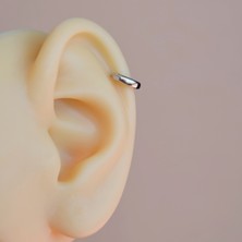 Heppii Çelik Düz Halka Tragus Helix Kıkırdak Lobe Piercing Silver Renk