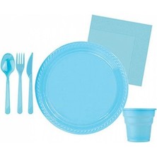 Kidspartim Mavi Plastik Parti Seti 25 Kişilik