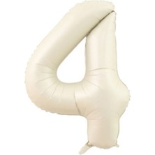 4 Rakam Krem Folyo Balon 80 cm