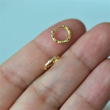 Heppii Gold Cerrahi Çelik Ince Halka Tragus Piercing Helix Lob Kıkırdak