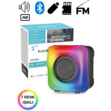 Mtl Işıklı Bluetooth Hoparlör Kablosuz Ses Bombası Yüksek Ses Speaker Radyolu Rgb