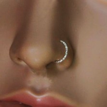 Heppii 925 Ayar Gümüş Burgu Halka Hızma Burun Piercing 10 mm