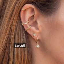 Heppii Altın Kaplama Gold Ince Earcuff Sıkıştırma Kıkırdak