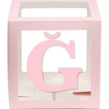 Kidspartim Şeffaf Kutu Harf Pembe Ğ