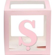 Kidspartim Şeffaf Kutu Harf Pembe Ş