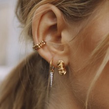 Heppii Altın Kaplama Gold Ince Earcuff Sıkıştırma Kıkırdak