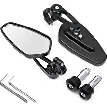 Motosiklet Dikiz Aynası Alüminyum Alaşımlı Modifiye Kolu Ayna 22MM Retro Sokak Araba Spor Araba Kolu Ayna Kolu Ayna (Yurt Dışından)