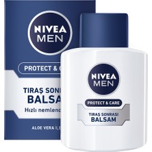 NIVEA MEN Nemlendirici Tıraş Sonrası Balsam Protect & Care 100 ml,Hızlı Emilir,Normal ve Kuru Ciltler