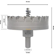 3keego 95 mm Tct Elmas Uçlu Panç HG60