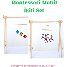 pikukid Montessori Dancer ve Octahedron Mobil Set / Ikili Mobil Seti