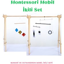 pikukid Montessori Octahedron ve Munari Mobil Seti / Ikili Mobil Seti