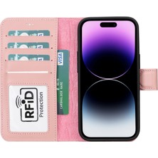 Lemonfoni Hakiki Deri Iphone 15 Modelleri Için Kablosuz Şarj Uyumlu Cüzdanlı Telefon Kılıfı