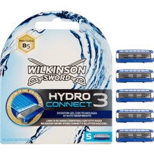 Wilkinson Sword Hydro Connect 3 Bıçaklı Yedek Tıraş Bıçağı Başlık - 5 Adet