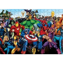 Bedeko Ahşap Mdf Puzzle Yapboz Marvel Karakterleri 255 Parça 35*50 cm