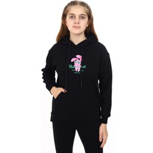 Angelos Girls Kız Çocuk Kanguru Cepli Kapüşonlu Sweatshirt Hoodie  7-13 Yaş LX278