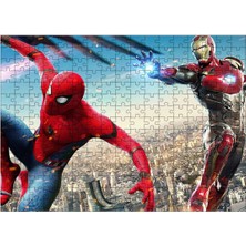 Bedeko Ahşap Mdf Puzzle Yapboz Spiderman ve Ironman 255 Parça 35*50 cm