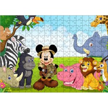 Bedeko Ahşap Mdf Puzzle Yapboz Mickey Safaride 255 Parça 35*50 cm