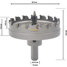 3keego 80 mm Elmas Uçlu Paslanmaz İçin Panç HF50