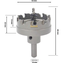 3keego 52 mm Elmas Uçlu Paslanmaz İçin Panç HF50