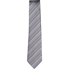 1001 Kravat Geniş Çizgili Kravat