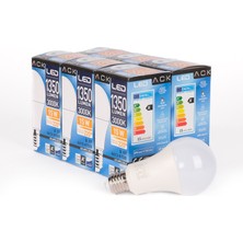 Ack 15W LED Ampul 3000K Günışığı E27 6'lı Eko Paket