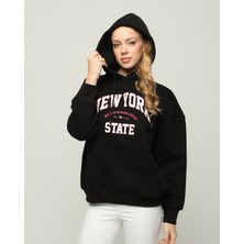 Owut Collection Kalın Polar Kapüşonlu Oversize/geniş Kalıp Örme Sweatshirt