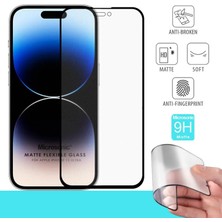 Microsonic Apple iPhone 15 Ultra Seramik Matte Flexible Ekran Koruyucu Siyah