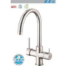 ECA Dual Flow Çift Akışlı Kuğu Model Eviye Mutfak Lavabo Bataryası E.C.A 102118137