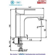 AR Melia Banyo Lavabo Bataryası AR&YAK 102188132
