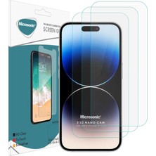 Microsonic Apple iPhone 15 Ultra Screen Protector Nano Glass Cam Ekran Koruyucu (3`lü Paket)