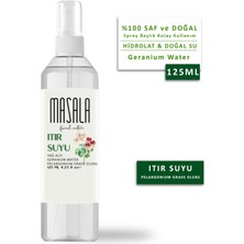 Masala 2 Adet Saf Itır Suyu (Sardunya) 125 ml %100 Doğal Yağlı Hidrosol - Tonik Geranium Floral Water Hydrosol Tonic