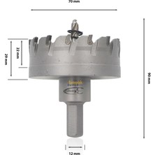 3keego 70 mm Tct Elmas Uçlu Panç HG60