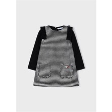 Mayoral Kız Çocuk Kaz Ayağı Desenli Elbise