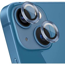 Microsonic Apple iPhone 15 Plus Tekli Kamera Lens Koruma Camı Sierra Mavisi