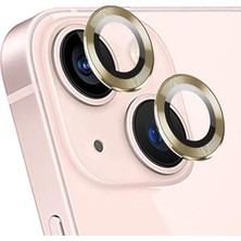 Microsonic Apple iPhone 15 Plus Tekli Kamera Lens Koruma Camı Gold