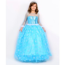 Butik Happy Kids Kız Çocuk Prenses Elsa Kostümü Uzun Kollu Elsa Kostümü 1-12 Yaş