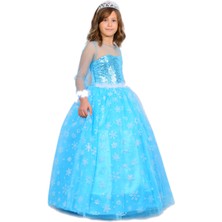 Butik Happy Kids Kız Çocuk Prenses Elsa Kostümü Uzun Kollu Elsa Kostümü 1-12 Yaş