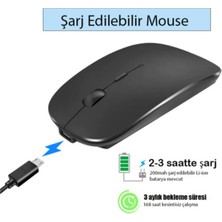 Blue İnter LE101 Bluetooth & Wireless Şarj Edilebilir Kablosuz Mouse - Siyah