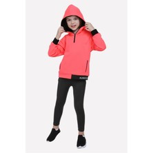 Escabel Kız Çocuk Yanları Şerit Detaylı Uzun Disco Tayt 35385 Siyah