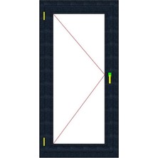 Windeck Tek Kanatlı Pencere Tek Açılım (Sol) Isıcamlı (4+16+4 Çift Cam) 100 x 100 cm