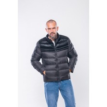 Kevin K232 Erkek Mat Siyah Şişme Mont