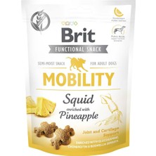 Brit Mobility Glütensiz Kemik Gelişimi Için Ananas ve Kalamarlı Köpek Ödülü 150GR