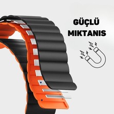 Cosmostech Akıllı Saat Watch için Uyumlu 42MM 44MM 45MM 49MM 1/2/3/4/5/6/se/7/8/ultra Magnetli Kordon ve Kayışı Siyah