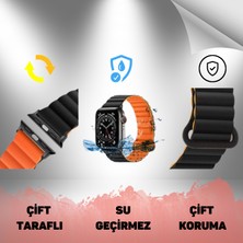 Cosmostech Akıllı Saat Watch için Uyumlu 42MM 44MM 45MM 49MM 1/2/3/4/5/6/se/7/8/ultra Magnetli Kordon ve Kayışı Siyah