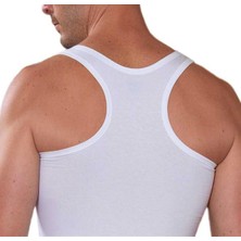 Hmd 3 Lü Paket  Erkek Lcyralı Sporcu Beyaz Atlet T-Shirt EDY700-701B