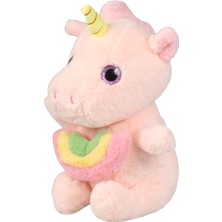 Toyaş Unicorn Peluş Kucak Yastığı, Dekoratif Yastık, Hediyelik Peluş Oyuncak 30 cm Pembe