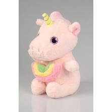 Toyaş Unicorn Peluş Kucak Yastığı, Dekoratif Yastık, Hediyelik Peluş Oyuncak 30 cm Pembe