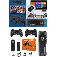 Blue İnter Qasul Game Box 5g 8k Ultra Hd  Tv Box + Game Box Android Tv + Oyun Konsolu 2in1 Youtube Netflix