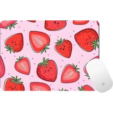 Baskı Bazar Baskıtech Çilek Desenli Baskılı Mouse Pad